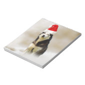 Bloc-note Chien sibérien Husky avec chapeau de Santa Hat en (Tourné)
