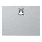 Bloc-note Chien-taureau français mignon avec nom personnalis (Devant)