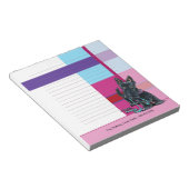 Bloc-note Chien Walker mignon Scottie Plaid Personnalisé Lin (Incliné)