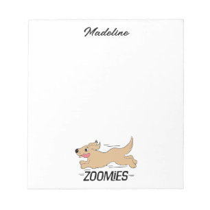 Bloc-note Chien Zoomies Humoristique Personnalisé