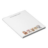 Bloc-note Chiens adorables avec couronne de fleurs, aquarell (Incliné)