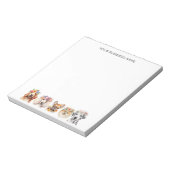 Bloc-note Chiens adorables avec couronne de fleurs, aquarell (Tourné)