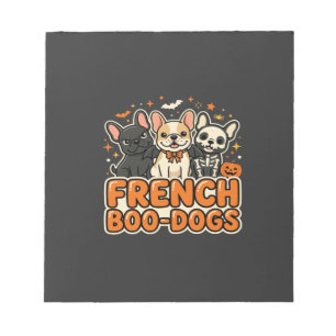 Bloc-note Chiens Boo français Bulldog français Halloween Des
