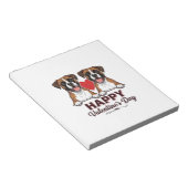 Bloc-note Chiens Boxer Joyeuse Saint-Valentin Vintage (Incliné)