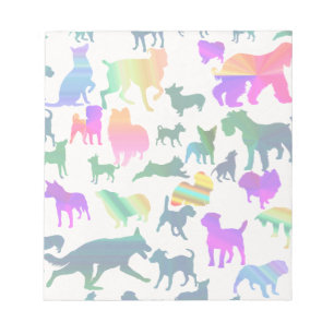 Bloc-note Chiens colorés d'ombre