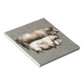 Bloc-note Chiens d'antiquités dessin Vintage (Incliné)