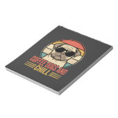 Bloc-note Chiens de café et Pug Rétro Chill (Tourné)