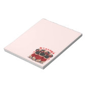 Bloc-note Chiens de Carlin de la Saint-Valentin (Tourné)