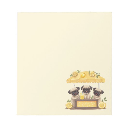 Bloc-note Chiens de carlin Stand de Lemonade (Devant)