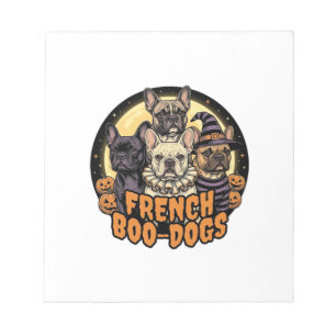 Bloc-note Chiens de French Boo Halloween Création Bouledogue