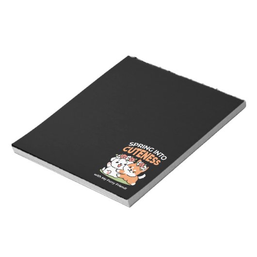 Bloc-note Chiens de jeu avec Flower Crowns - Fun Spring Them (Tourné)