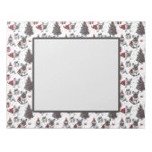 Bloc-note Chiens de Noël dans le dessin de style livre d'art (Devant)