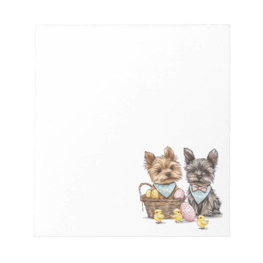 Bloc-note Chiens de Pâques Yorkshire Terrier (Devant)