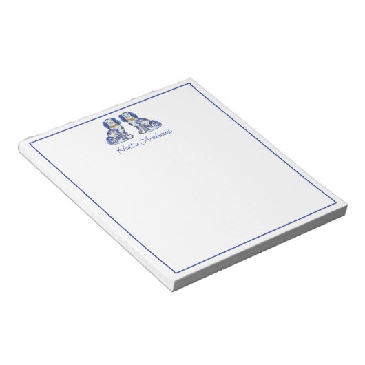 Bloc-note Chiens de Staffordshire aquarelle (Incliné)