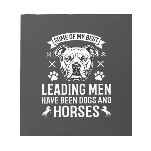 Bloc-note Chiens et chevaux menant les hommes (Devant)