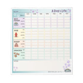 Bloc-note Chien's Life Daily Tracker Notepad (Sunday Starter (Devant)