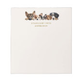 Bloc-note Chiens mignons Grooming Service Affaires (Devant)
