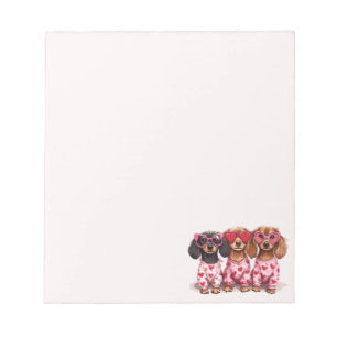 Bloc-note Chiens saucisses de la Saint-Valentin