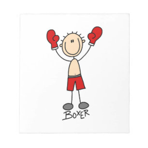 Bloc-note Chiffre T-shirts et cadeaux de bâton de boxeur