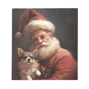 Bloc-note Chihuahua avec Noël Festif du Père Noël