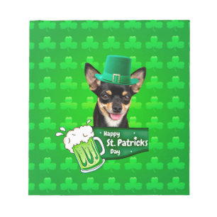 Bloc-note Chihuahua Chien Chiot Chiot St. Patrick's Day Clov