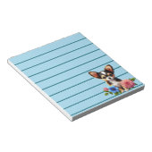 Bloc-note Chihuahua Chiuppy avec fleurs décoratives (Incliné)