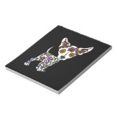 Bloc-note Chihuahua, crâne à sucre de canne (Tourné)