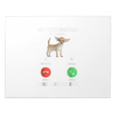 Bloc-note chihuahua dog appelle et je dois y aller (Devant)