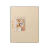 Bloc-note Chihuahua Peinture de Chien à long Haired Art orig (Tourné)