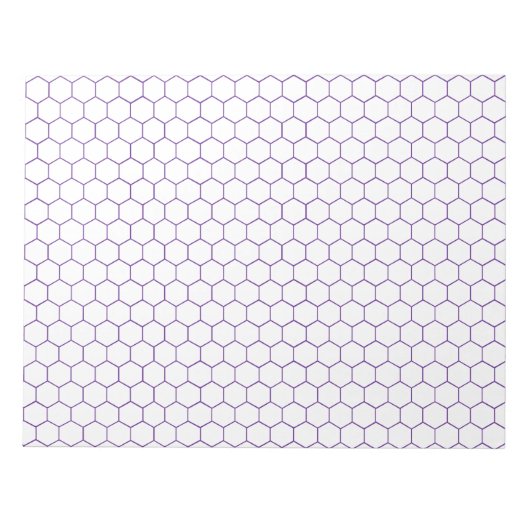 Bloc-note Chimie organique Hexagonal Grand Papier Graphique  (Devant)
