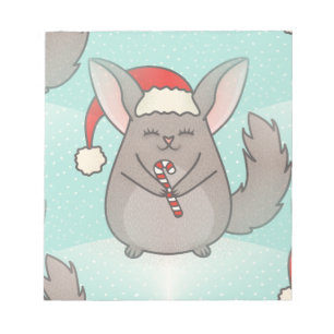 Bloc-note chinchillas de noël