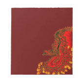 Bloc-note Chine Dragon rouge et or design (Devant)