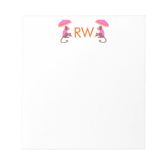 Bloc-note Chinoiserie Monkey Note Pad (Devant)