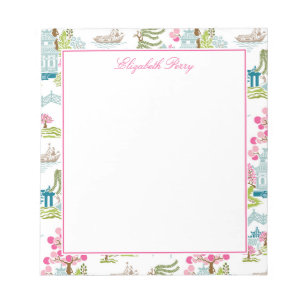 Bloc-note Chinoiserie traditionnelle aux couleurs du printem