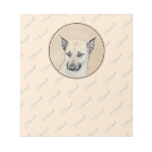 Bloc-note Chinook (Oreilles Pointées) Peinture - Art Chien o