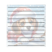 Bloc-note Chiot Beagle Adorable en Tenue de Noël (Devant)