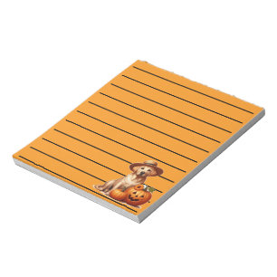 Bloc-note Chiot du Labrador jaune portant Casquette avec Cit