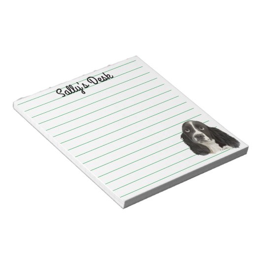 Bloc-note Chiot espagnol Springer anglais (Incliné)