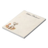 Bloc-note Chiot Labrador jaune Feuilles d'automne Personnali (Tourné)