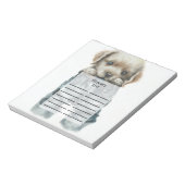 Bloc-note Chiot mignon en Jeans Art (Tourné)
