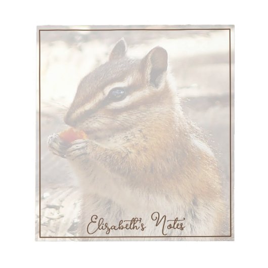Bloc-note Chipmunk personnalisé (Devant)