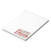 Bloc-note chitChat à la pizza (Tourné)