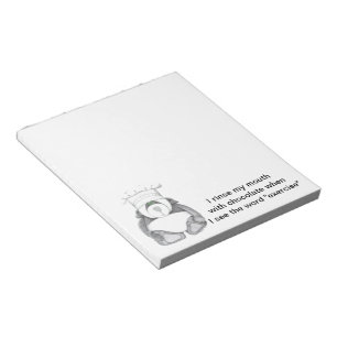 Bloc-note Chocolat de chef d'ours panda