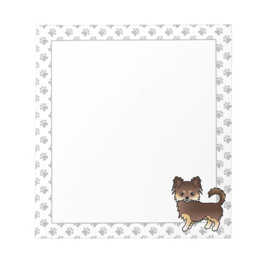 Bloc-note Chocolat Et Chocolat Long Tan Chihuahua Chien & Pa (Devant)