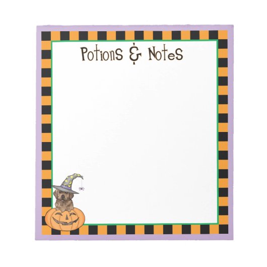 Bloc-note Chocolat Lab Sorcière (Devant)