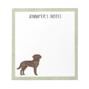 Bloc-note Chocolat Labrador Retriever Lab Chien Nom personna