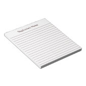 Bloc-note Chocolat moderne Brown Liné Personnalisé (Incliné)
