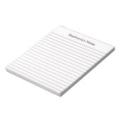 Bloc-note Chocolat moderne Brown Liné Personnalisé (Tourné)