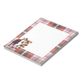 Bloc-note Chocolat personnalisé Lab Maman Plaid (Tourné)
