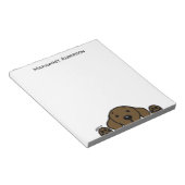 Bloc-note Chocolat personnalisé Labrador Vous observer Note (Incliné)